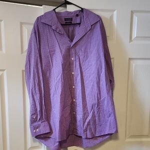 Lauren Ralph Lauren Lavender Check Cotton Button-Down Shirt